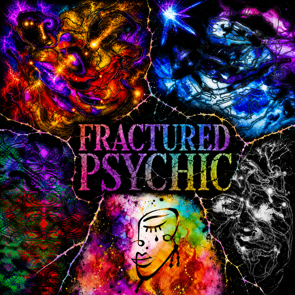 Fractured Psychic — Abstract Portrait Digital Art Bundle | Instant Download