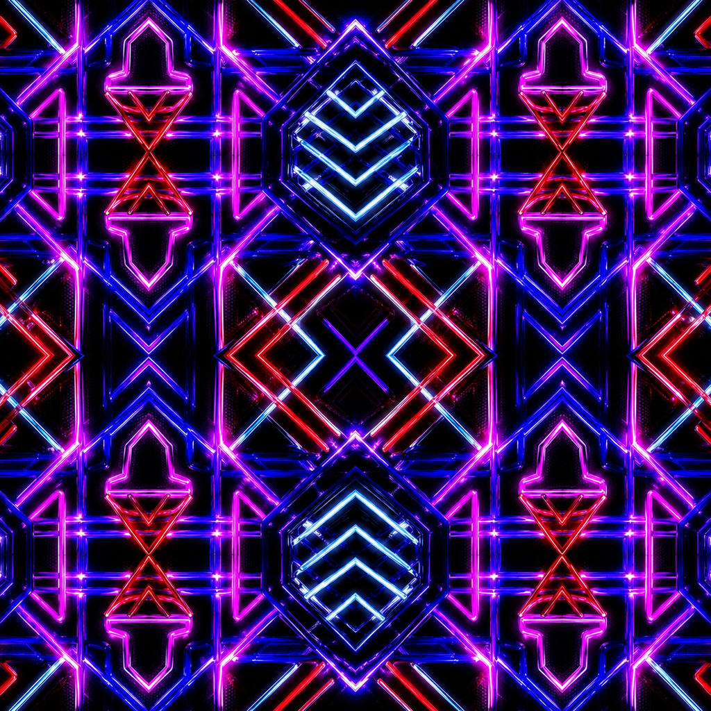 Neon Cathedral — Abstract Architecture Digital Art Bundle | Instant Download