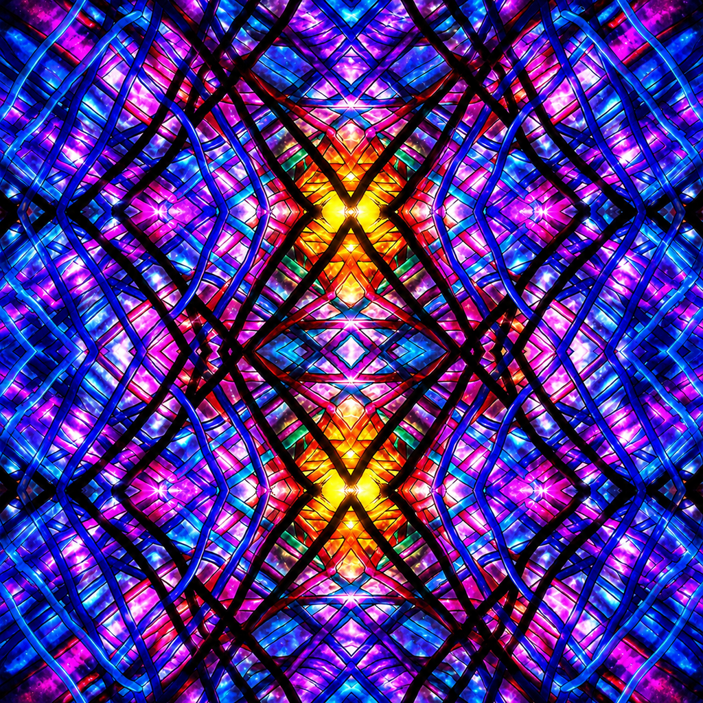 Neon Cathedral — Abstract Architecture Digital Art Bundle | Instant Download