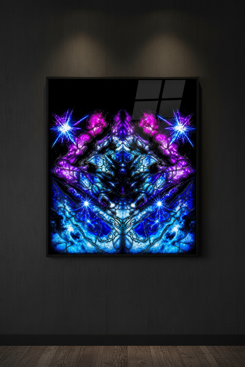 Fractured Psychic — Framed wall mockup piece 2