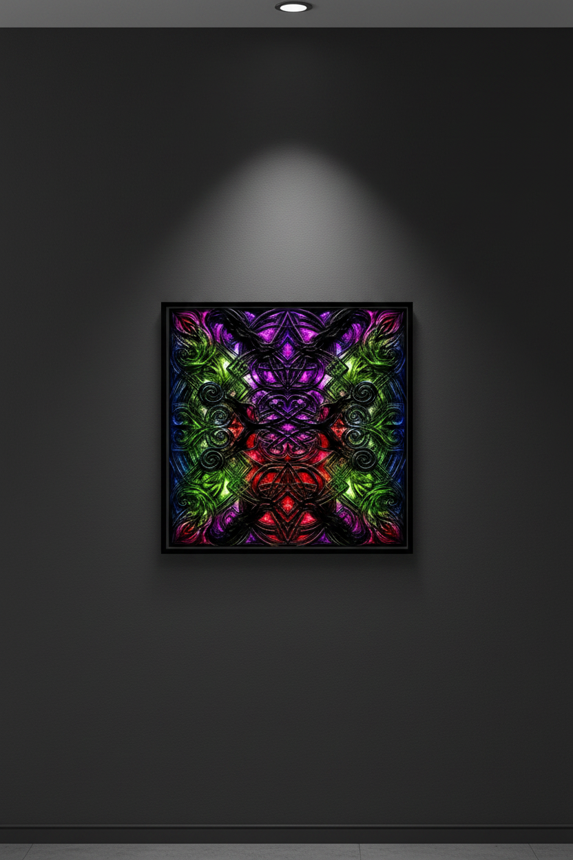 Fractured Psychic — Framed wall mockup piece 3