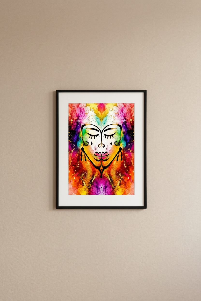 Fractured Psychic — Framed wall mockup piece 5