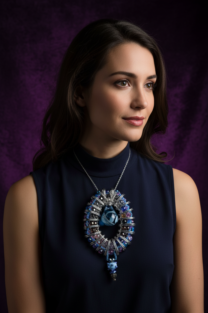 The Aurora Halo Necklace — Editorial