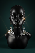 The Tri Axis Drop Earrings - Bold Editorial