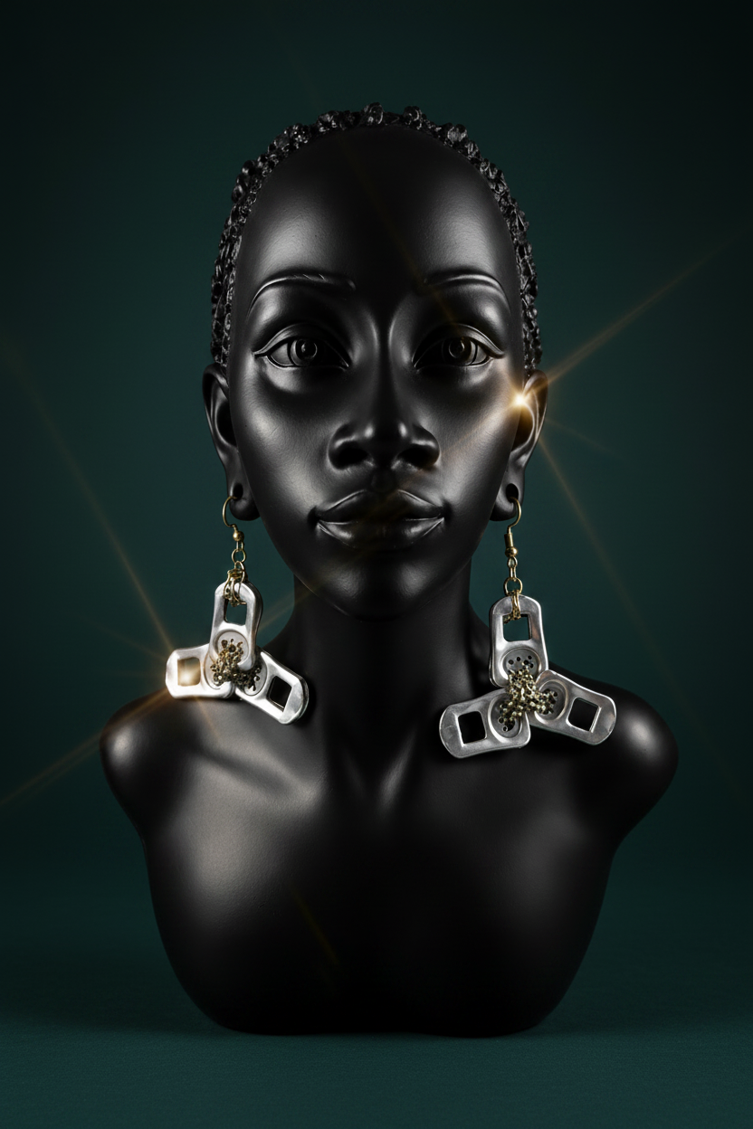 The Tri Axis Drop Earrings - Bold Editorial