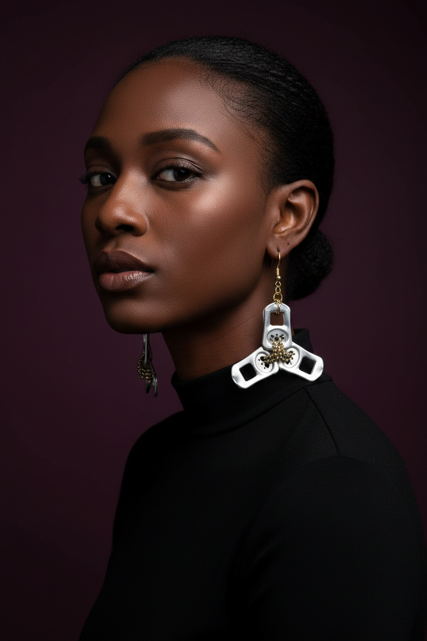 The Tri Axis Drop Earrings — Fish Hook Editorial